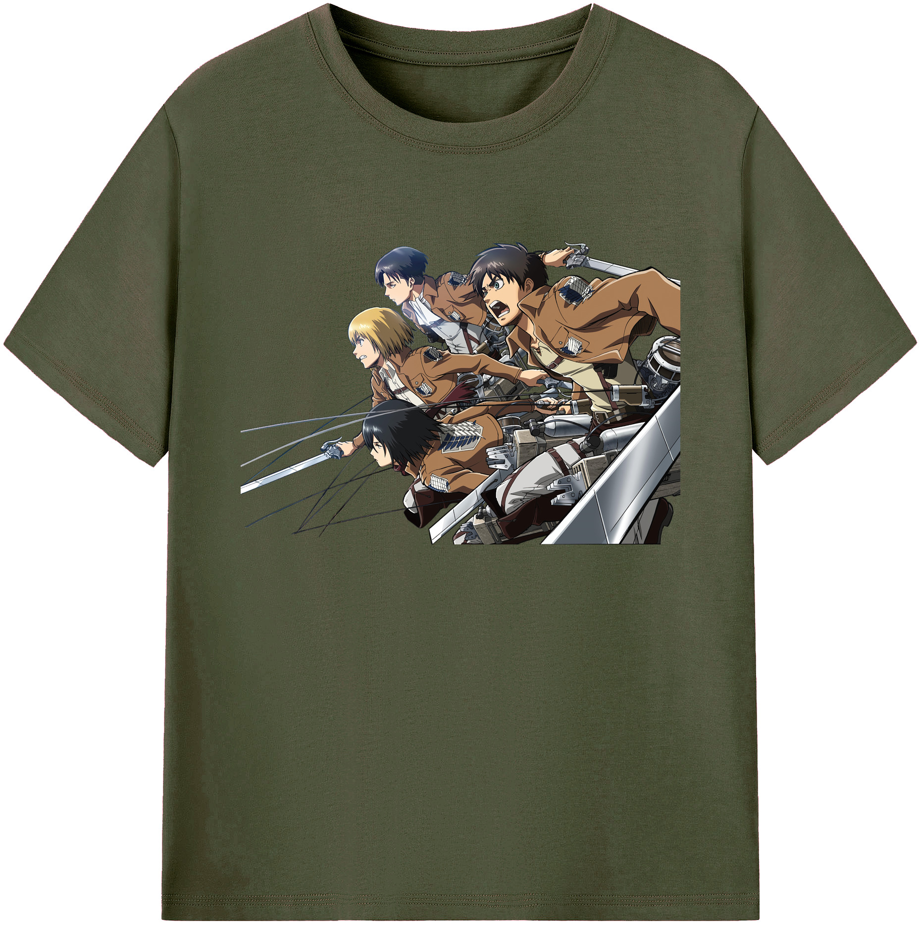 （画像用） 進撃の巨人 Attack on Titan 綿100％ メンズ半袖Tシャツ｜肌触りやわらか＆通気性
